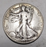 1929-S WALKER HALF DOLLAR FINE (REV DAMAGE)