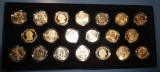 SET OF 2007 P&D PRESIDENTIAL DOLLARS PROOF & SATIN (20 COINS) $7.00 SHIPPING