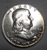 1954-D FRANKLIN HALF DOLLAR CH BU