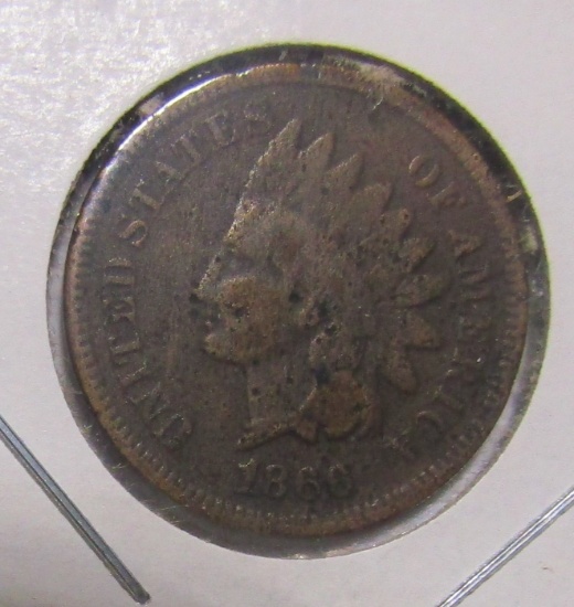 1866 INDIAN CENT G/VG