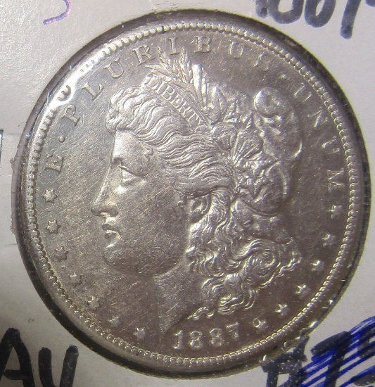 1887-S MORGAN DOLLAR AU