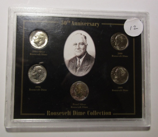 ROOSEVELT DIME 50TH ANNIV. COLLECTION SET