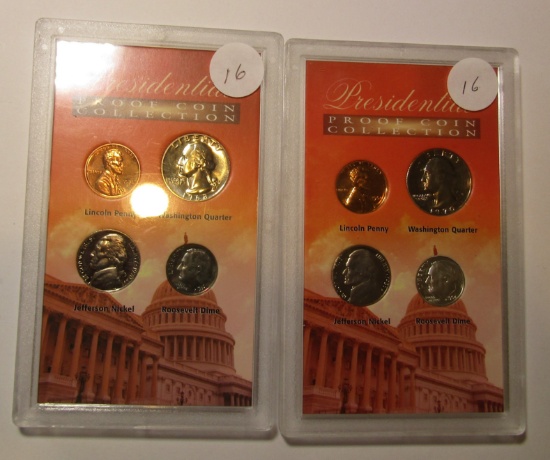 LOT OF TWO PRESIDENTIAL PROOF COIN COLLECTIONS (2 PIECES)