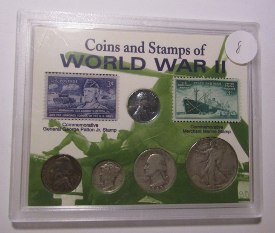 COINS & STAMPS OF WW2 SET