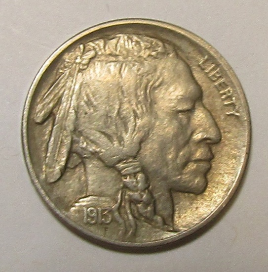 1913 TYPE 2 BUFFALO NICKEL XF/AU