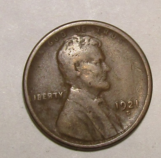 1921-S LINCOLN CENT VF