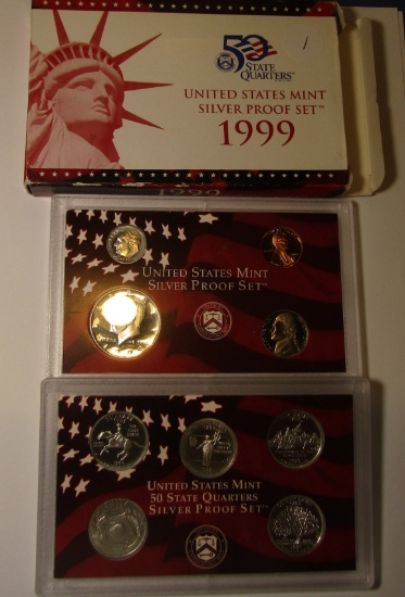 1999-S SILVER PROOF SET IN BOX
