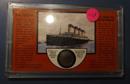 S.S. TITANIC SHIP TO REMEMBER COIN SET