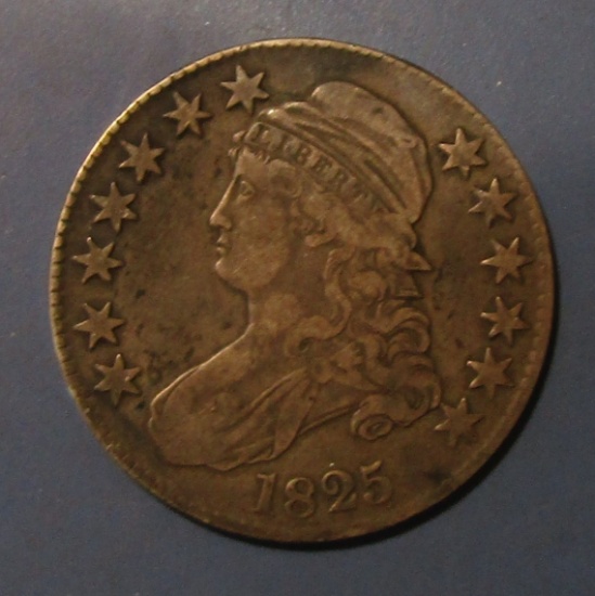 1825 BUST HALF DOLLAR F/VF