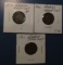 LOT OF THREE INDIAN CENTS XF-AU (3 COINS)