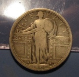1917-S TYPE 1 STANDING LIBERTY QUARTER F/VF