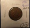 1851 HALF CENT AU-53
