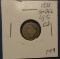 1835 LARGE 5 BUST HALF DIME GOOD-4