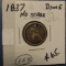 1837 SMALL DATE NO STARS SEATED DIME FINE-15 (OBV. SCRATCH)