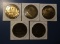LOT OF FIVE MISC. HISTORY CHANNEL BRONZE MEDALS (5 PIECES)