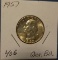 1957 WASHINGTON QUARTER GEM BU