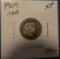1905 BARBER DIME XF