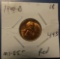 1940-D LINCOLN CENT GEM BU RED