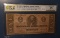 1863 CONFEDERATE ONE DOLLAR NOTE PCGS CHOICE FINE-15 (STAINED)