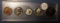 PLASTIC HOLDER CONTAINING 1902 INDIAN CENT GEM BU, 1956 PROOF JEFFERSON, 19