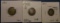 LOT OF 1903, 1908-D & 1911 G/VG BARBER DIMES (3 COINS)