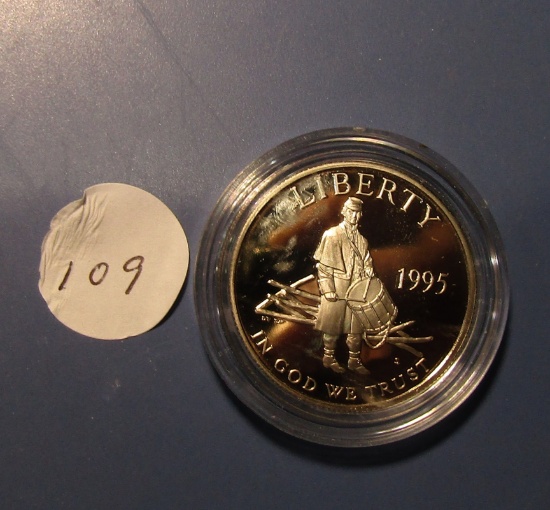 1995-S CLAD CIVIL WAR COMMEM. HALF DOLLAR PROOF
