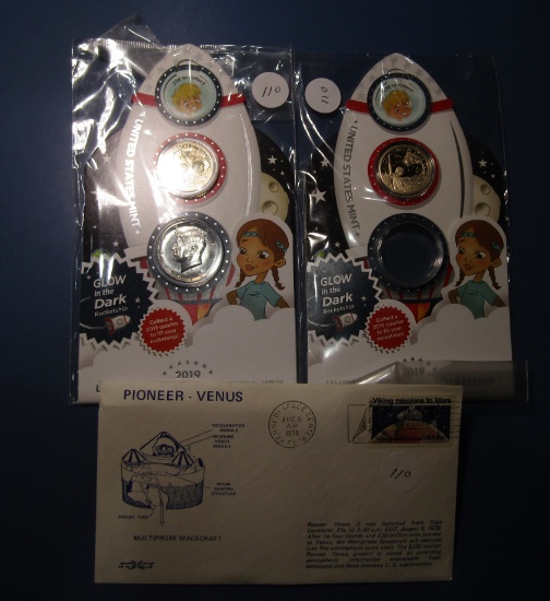 LOT OF MISC. 2019 KENNEDY HALF, DOLLARS, ETC. (4 PIECES)