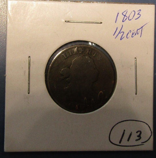 1803 DRAPED HALF CENT GOOD-6