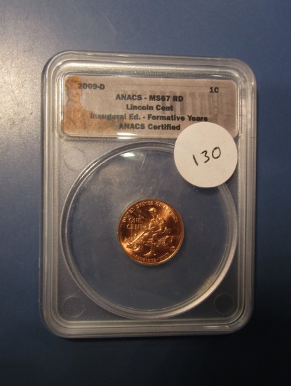 2009-D LINCOLN CENT ANACS MS-67 RED