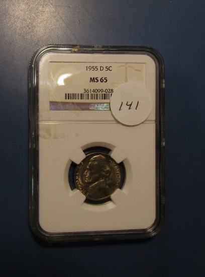 1955-D JEFFERSON NICKEL NGC MS-65