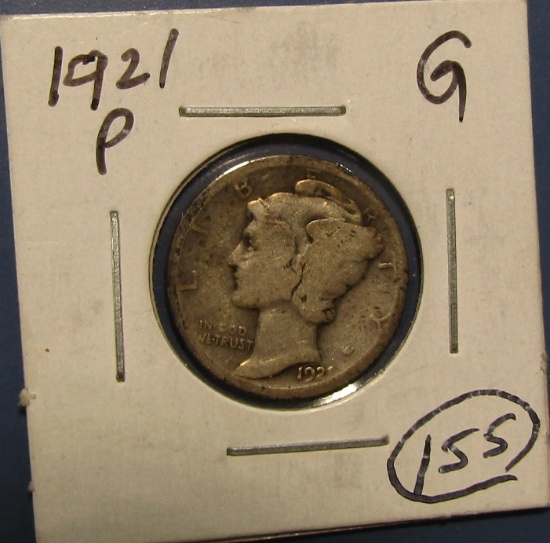 1921 MERCURY DIME GOOD-4