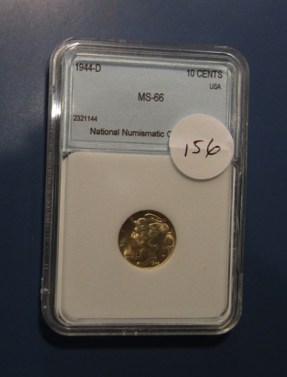 1944-D MERCURY DIME NNC MS-66