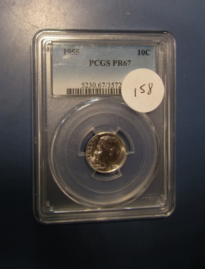 1955 ROOSEVELT DIME PCGS PROOF-67