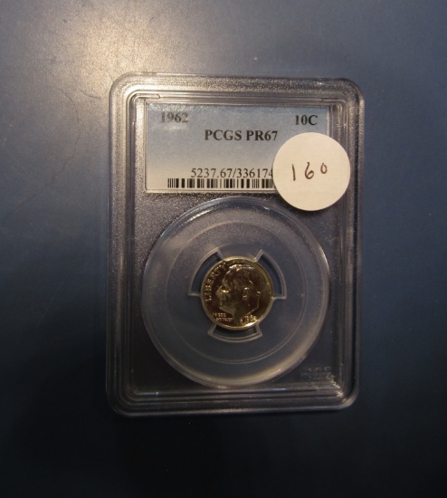 1962 ROOSEVELT DIME PCGS PROOF-67