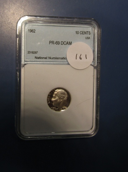 1962 ROOSEVELT DIME NNC PF-69 DEEP CAMEO