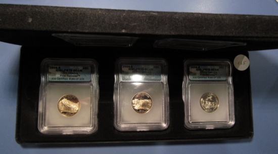2006-S STATE QUARTER SET ICG CERTIFIED PF-70 DEEP CAMEO IN CASE (5 COINS)