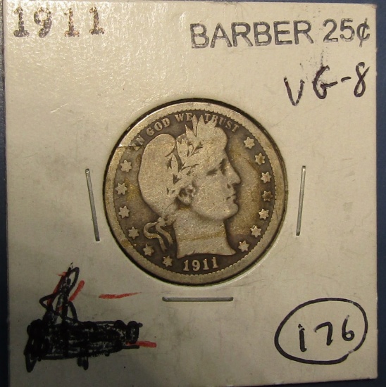 1911 BARBER QUARTER VG-8