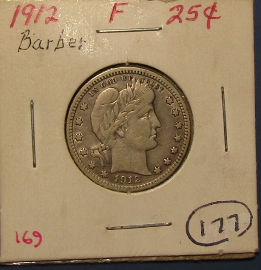 1912 BARBER QUARTER FINE-15