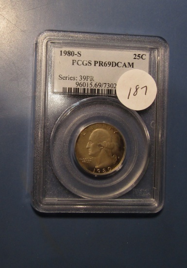 1980-S WASHINGTON QUARTER PCGS PF-69 DEEP CAMEO