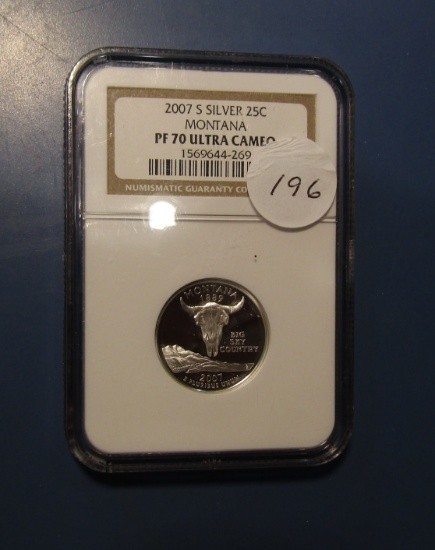 2007-S SILVER MONTANA STATE QUARTER NGC PF-70 ULTRA CAMEO