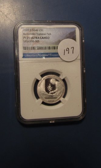 2020-S SILVER ROCKEFELLER PARK QUARTER NGC PF-70 ULTRA CAMEO