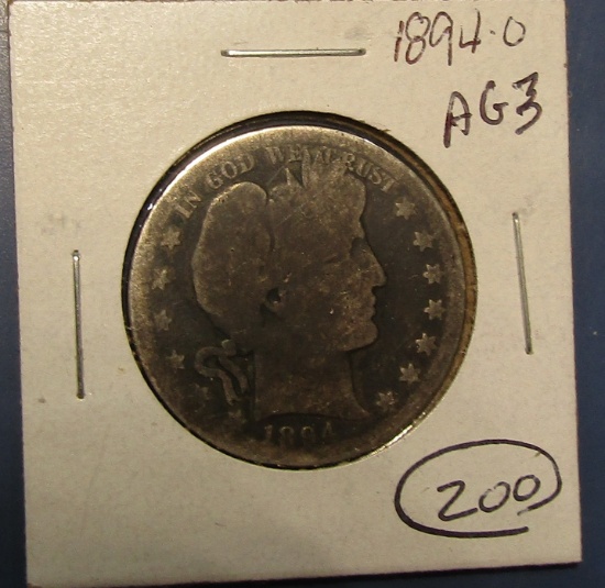 1894-O BARBER HALF DOLLAR AG-3