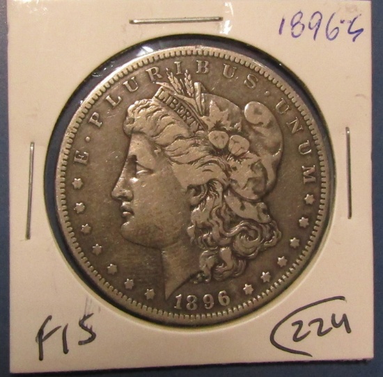 1896-S MORGAN DOLLAR FINE-15