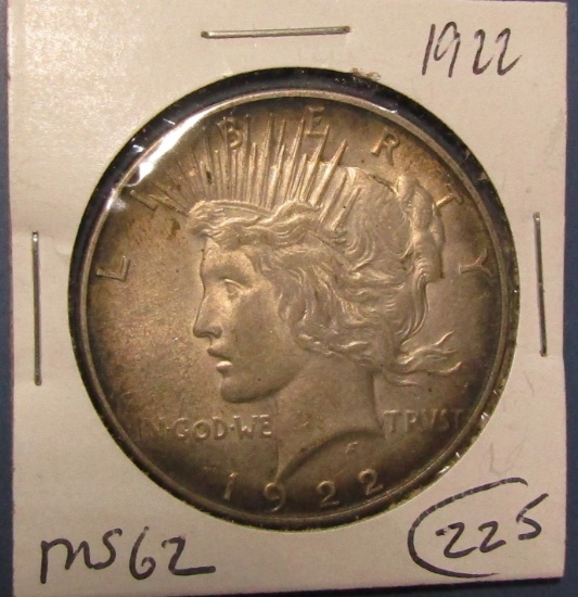 1922 PEACE DOLLAR MS-62