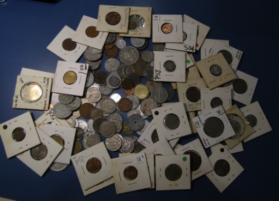 LOT OF APPROX. 150 MISC. FOREIGN COINS