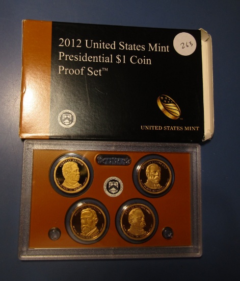 2012 PRESIDENTIAL DOLLAR COIN PROOF SET