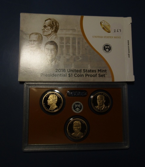 2016 PRESIDENTIAL DOLLAR COIN PROOF SET