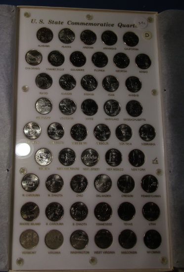 50 D MINT STATE QUARTER SET GEM UNC IN CAPITOL CUSTOM HOLDER