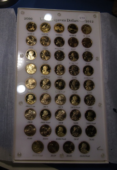 2000 THRU 2012 PDS SACAGAWEA DOLLAR SET (44 COINS)