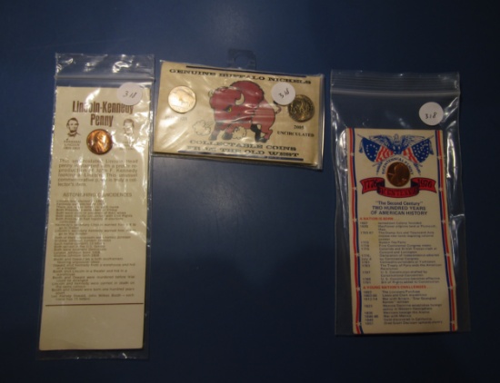LOT OF THREE MISC. COIN ITEMS (3 PIECES)